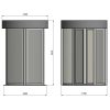 The dimensions of our Revolving Door for unmanned storage areas